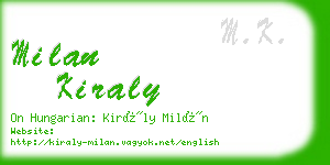 milan kiraly business card